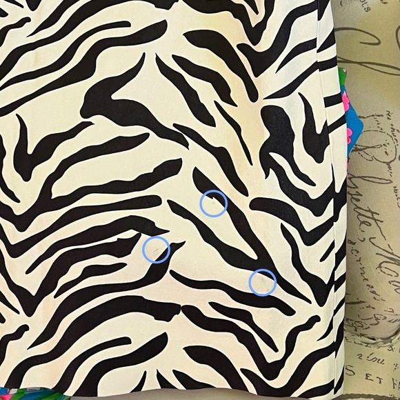 🔥NWT Leather zebra print Knee Length Dress, Size Medium - Picture 6 of 15